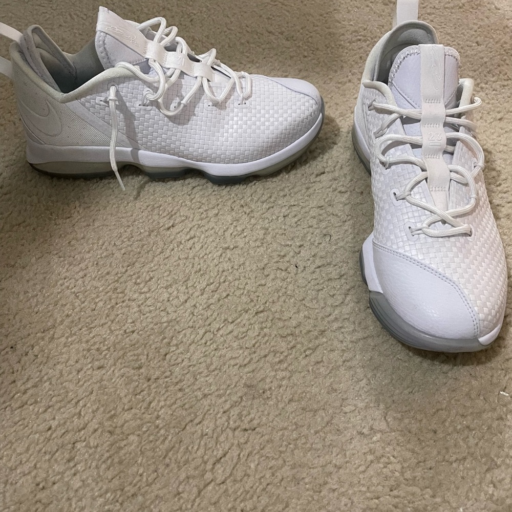 White Labron lows worn 1 time great condition